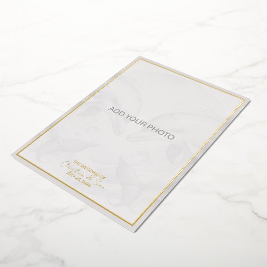 Foto Dolfijn Echte Folie Huwelijksuitnodiging Folie Uitnodiging (Gedraaid)