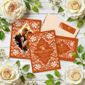 Foto Donkeroranje Shabby Chic Bewaar de Datum Save The Date