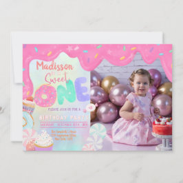 Foto Donut Sweet One-uitnodiging Kaart