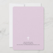 FOTO DOOP fancy bloei kalligrafie lila Kaart (Achterkant)