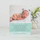 FOTO DOOP fancy bloei kalligrafie schattige munt Kaart (Staand voorkant)