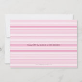 FOTO DOOP  gestreept essentiepatroon roze Kaart (Achterkant)