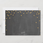 FOTO DOOP Goud glitter confetti krijtbord Kaart (Achterkant)