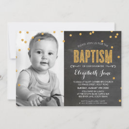 FOTO DOOP Goud glitter confetti krijtbord Kaart