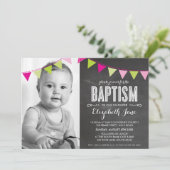 FOTO DOOP helder vet bunting krijtbord Kaart (Staand voorkant)