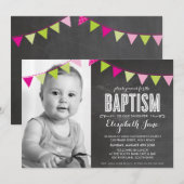 FOTO DOOP helder vet bunting krijtbord Kaart (Voorkant / Achterkant)