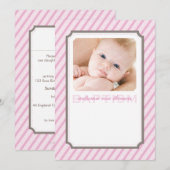 FOTO DOOP NODIGT UIT:: candystripes 1P Kaart (Voorkant / Achterkant)