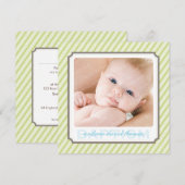 FOTO DOOP NODIGT UIT :: candystripes 4SQ Kaart (Voorkant / Achterkant)