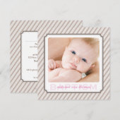 FOTO DOOP NODIGT UIT: candystripes 7SQ Kaart (Voorkant / Achterkant)