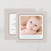 FOTO DOOP NODIGT UIT:: candystripes 8SQ Kaart (Voorkant / Achterkant)