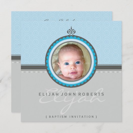 FOTO DOOP NODIGT UIT:: FANTASIERIJK 4SQ KAART (Voorkant / Achterkant)