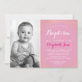 FOTO DOOP schattig mini goud confetti patroon roze Kaart (Voorkant)