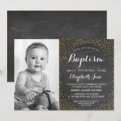 FOTO DOOP schattig mini gouden confetti krijtbord Kaart (Voorkant / Achterkant)