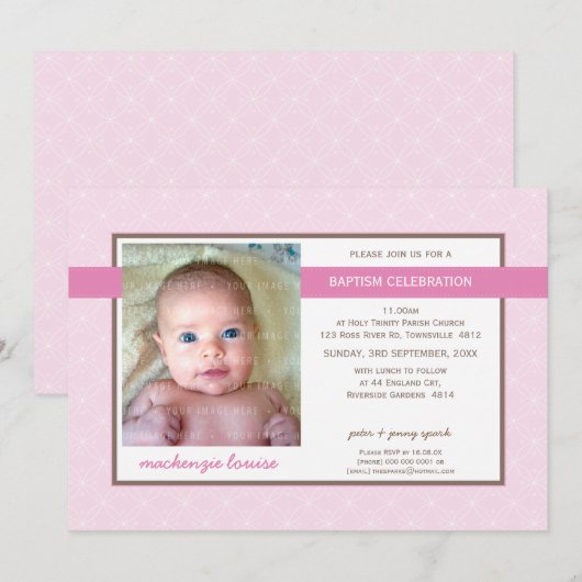 FOTO DOOP UITNODIGEN :: Glorie 3L Kaart (Voorkant / Achterkant)