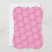 FOTO DOOP UITNODIGEN schattig polka dot patroon ro Kaart (Achterkant)
