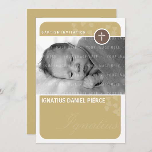 FOTO DOOP UITNODIGING:: hartvlek 6P Kaart (Voorkant / Achterkant)