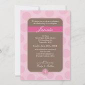 FOTO DOOP UITNODIGT :: polkadot 1P Kaart (Achterkant)