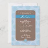 FOTO DOOP UITNODIGT :: polkadot 2P Kaart (Achterkant)