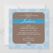 FOTO DOOP UITNODIGT :: Polkadot 2SQ Kaart (Achterkant)