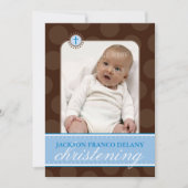 FOTO DOOP UITNODIGT :: polkadot 6P Kaart (Voorkant)