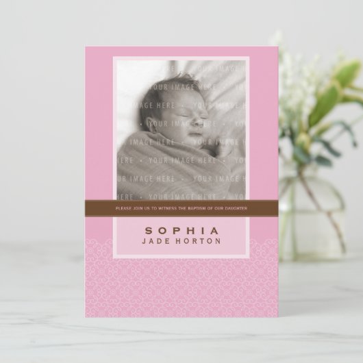 FOTO DOOPSEL UITNODIGEN:: lieflijk gezegd 2P Kaart (Staand voorkant)