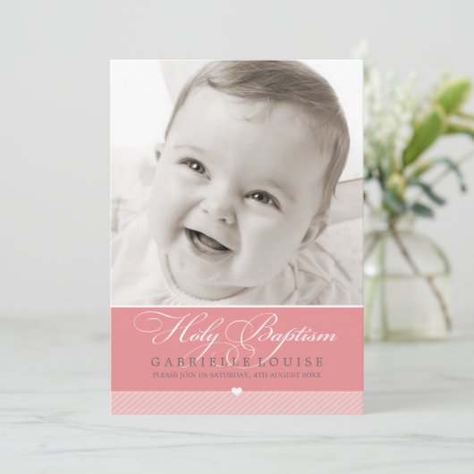 FOTO DOOPUITNODIGING :: prachtig type 1 Kaart (Staand voorkant)