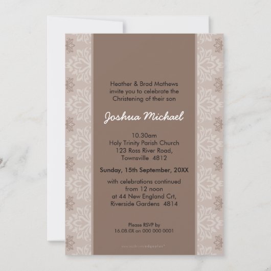 FOTO DOOPUITNODIGINGEN :: 4P KAART (Achterkant)