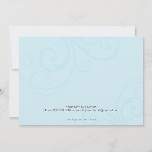 FOTO DOOPUITNODIGINGEN :: liefdadigheid 4L Kaart (Achterkant)