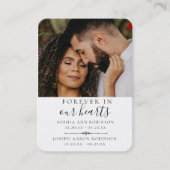 Foto Double Memorial Funeral Prayer Kaart Visitekaartje (Voorkant)