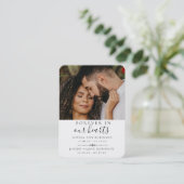 Foto Double Memorial Funeral Prayer Kaart Visitekaartje (Staand voorkant)