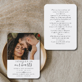 Foto Double Memorial Funeral Prayer Kaart Visitekaartje