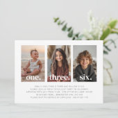 Foto drievoudige gezamenlijke verjaardagsuitnodigi kaart (Staand voorkant)