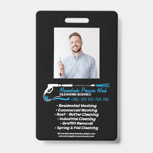 Foto drukwasbeurt kracht zwart super schoonmaken badge