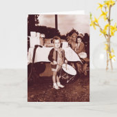  foto Drummer Boy c 1930 Kaart (Gele Bloem)