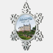 Foto: Dunrobin Castle van de Scottish Sutherland C Tin Sneeuwvlok Ornament (Rechts)