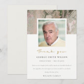 FOTO DUSKY ROOS GOLD PINK AGATE SYMPATHY MEMORIAL BEDANKKAART (Voorkant / Achterkant)