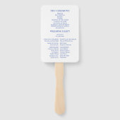 Foto Dusty Blue Crest Floral Wedding Handwaaier (Achterkant)