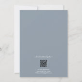 Foto: Dusty Blue QR Code Weddenschap Save The Date (Achterkant)