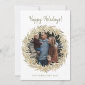 Foto Edelweiss Alpine Floral Wreath Feestdagenkaart (Voorkant)