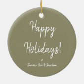 Foto Edelweiss Alpine Floral Wreath Keramisch Ornament (Achterkant)