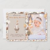 Foto Een Gekke Goose Neutral 1e Verjaardagsfeest Kaart (Voorkant)