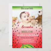 Foto één in een Melon 1e verjaardag Kaart (Voorkant)