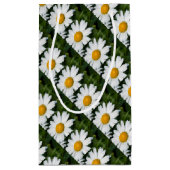 foto, een margriet, groene achtergrond klein cadeauzakje (Achterkant)