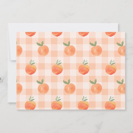 Foto Een Sweet Peach Verjaardag Uitnodiging (Achterkant)