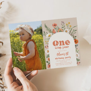 Foto Een Wild Jaar Verjaardag Uitnodiging