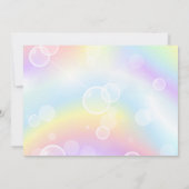 Foto Eenhoorn Rainbow Sparkles Gold 1e Verjaardag Kaart (Achterkant)