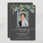 Foto Eenvoudig Elegant Orde van Service Grijs Prog Programmakaart (Voorkant / Achterkant)