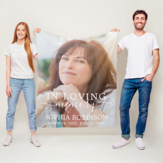 Foto: Eenvoudig Modern Memorial Keepsake Fleece Deken
