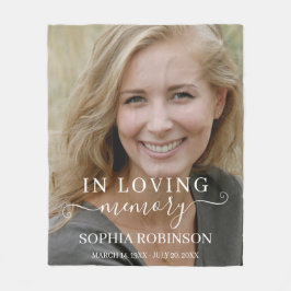 Foto: Eenvoudig Modern Memorial Keepsake Fleece Deken