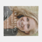 Foto: Eenvoudig Modern Memorial Keepsake Fleece Deken (Voorkant (Horizontaal))